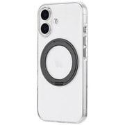 iPhone 17用 360度回転スタンド付き超透明ハードケース 「MASTER CLEAR mag swing」 クリア/ブラック LN-IM25MCMSBK