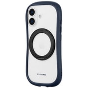 iPhone 17用 360度回転スタンド付き耐傷・耐衝撃ハイブリッドケース 「ViAMO mag swing」 ネイビー LN-IM25VMMSNV