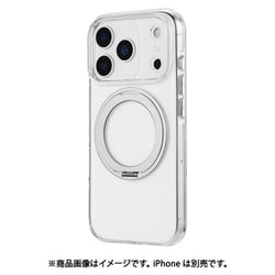 iPhone 17 Pro用 360度回転スタンド付き超透明ハードケース 「MASTER CLEAR mag swing」 クリア/シルバー LN-IP25MCMSSV