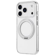 iPhone 17 Pro用 360度回転スタンド付き超透明ハードケース 「MASTER CLEAR mag swing」 クリア/シルバー LN-IP25MCMSSV