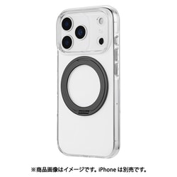 iPhone 17 Pro用 360度回転スタンド付き超透明ハードケース 「MASTER CLEAR mag swing」 クリア/ブラック LN-IP25MCMSBK