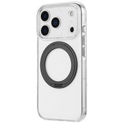 iPhone 17 Pro用 360度回転スタンド付き超透明ハードケース 「MASTER CLEAR mag swing」 クリア/ブラック LN-IP25MCMSBK