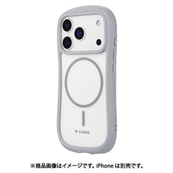iPhone 17 Pro用 耐傷・耐衝撃ハイブリッドケース 「ViAMO mag」 ライトグレー LN-IP25VMMLGY