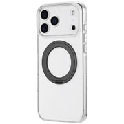 iPhone 17 Pro Max用 360度回転スタンド付き超透明ハードケース 「MASTER CLEAR mag swing」 クリア/ブラック LN-IL25MCMSBK