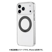 iPhone 17 Pro Max用 360度回転スタンド付き超透明ハードケース 「MASTER CLEAR mag swing」 クリア/ブラック LN-IL25MCMSBK
