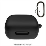 Soundcore P30i用 シリコン ケース カバー キズ防止 耐衝撃 落下防止 カラビナ付き ブラック CREC-SCP30i-SBK