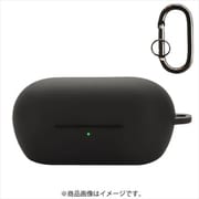 WF-C710N用 シリコン ケース カバー キズ防止 耐衝撃 落下防止 カラビナ付き ブラック CREC-C710N-SBK