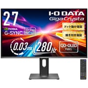 ゲーミングモニター/GigaCrysta/27型/WQHD(2560×1440)/QD-OLEDパネル/DisplayHDR True Black 400/280Hz/0.03ms(GTG)/HDMI×2 DP×1/スピーカー内蔵 LCD-GDQ271UEL