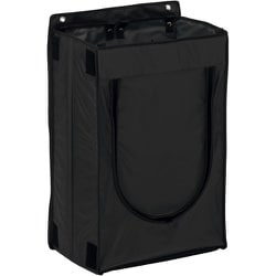 ホテルリネンワゴン回収袋 ファスナー付 ブラック DS-573-100-7