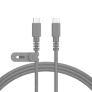 編み込みシリコンケーブル 急速充電 PD60W対応 データ転送対応 USB-C to USB-C 2m 2年保証 スモーキーブラック（MOT-NLCC） MOT-NLCC200-BK