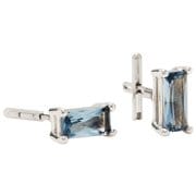 Honesty Rectangle Gray blue ランニング アクセサリ ピアス CZ-RCT-GB