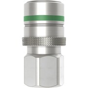 ノン・ドリップカップリング(ソケット)呼径4mm 真鍮製 バルブ付 G1/4"メネジ EPDM 10-267-1220