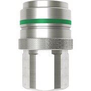 ノン・ドリップカップリング(ソケット)呼径9mm 真鍮製 バルブ付 G1/2"メネジ NBR 10-567-1200