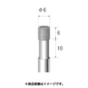 電着ダイヤモンドバー 円筒型 Φ6×6×軸Φ6 #100 13014