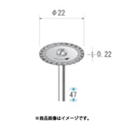 電着ダイヤモンドディスク Φ22×0.22×軸Φ3 ＃320 14156
