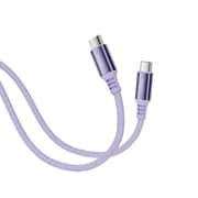 USB Type-C to C 柔らかアルミコネクタケーブル 1m PD240W対応 ラベンダー FUSB-CCAC1910PU