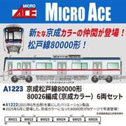 A1223 Nゲージ完成品 京成松戸線80000形 80026編成（京成カラー） 6両セット [鉄道模型]