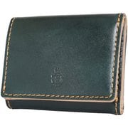 三つ折り財布 姫路レザー グリーン BS-9117