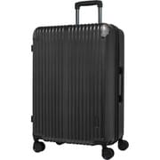 スーツケース ハードキャリー ファスナータイプ 拡張機能付き 旅行目安日数:1週間以上 90L/拡張時101L TSAロック搭載 預け入れ無料 ペットボトルホルダー付き ブラック.H TE-0891-64