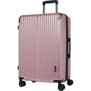 スーツケース ハードキャリー ファスナータイプ 拡張機能付き 旅行目安日数:1週間以上 90L/拡張時101L TSAロック搭載 預け入れ無料 ペットボトルホルダー付き ピンク.H TE-0891-64