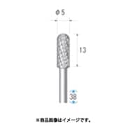 超硬カッター 円筒先丸型 ダブルカット Φ5×12.7×軸Φ3 24096