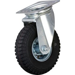 重荷重用キャスター ニューマチック車輪・旋回金具付 Φ253 3.00-4WJ