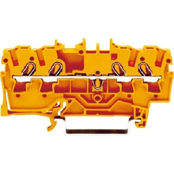 スプリング式中継端子台 2002シリーズ4線式用 橙色 2002-1402-PK