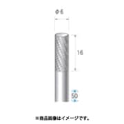 チタンコート超硬カッター 円筒型 ダブルカット Φ6×16×軸Φ6 21515