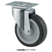 プレート式キャスター"ALPHA"（ゴム車）Φ100 自在式 3470UER100P62