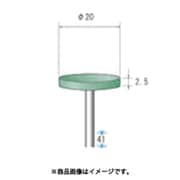 グリーンポリッシャー 10本入 平型 Φ20×2.5×軸Φ3 WA ＃180 46872