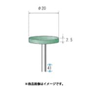 グリーンポリッシャー 10本入 平型 Φ20×2.5×軸Φ3 WA ＃400 46874