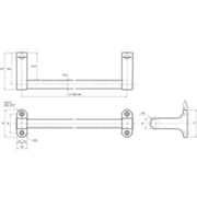 バスタオル用タオル掛け 400mm 610-021