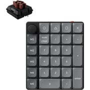 Keychron K0 Max QMKワイヤレスカスタムテンキー RGBバックライト カーボンブラック / Keychron Milk POMロープロファイルメカニカルスイッチ(ホットスワップ)茶軸 K0M-H3