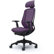 【完成品】 Sylphy(シルフィ) パープル【エクストラハイバック 可動ヘッドレスト メッシュタイプ アジャストアーム付 ブラックボディ 樹脂脚 ウレタンキャスター】※受注生産品 C68EZR FMP0