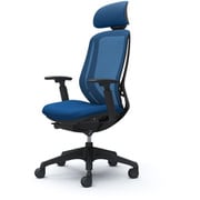 【完成品】 Sylphy（シルフィ） ミディアムブルー【エクストラハイバック 可動ヘッドレスト メッシュタイプ アジャストアーム付 ブラックボディ 樹脂脚 ウレタンキャスター】※受注生産品 C68EZR FMP3