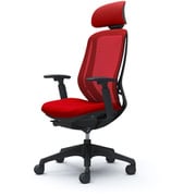 【完成品】 Sylphy(シルフィ) レッド【エクストラハイバック 可動ヘッドレスト メッシュタイプ アジャストアーム付 ブラックボディ 樹脂脚 ウレタンキャスター】※受注生産品 C68EZR FMP9