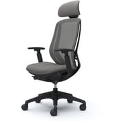 【完成品】 Sylphy（シルフィ） ミディアムグレー【エクストラハイバック 可動ヘッドレスト メッシュタイプ アジャストアーム付 ブラックボディ 樹脂脚 ウレタンキャスター】※受注生産品 C68EZR FMR2