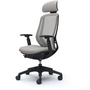 【完成品】 Sylphy（シルフィ） ライトグレー【エクストラハイバック 可動ヘッドレスト メッシュタイプ アジャストアーム付 ブラックボディ 樹脂脚 ウレタンキャスター】※受注生産品 C68EZR FMR3
