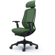 【完成品】 Sylphy(シルフィ) ダークグリーン【エクストラハイバック 可動ヘッドレスト メッシュタイプ アジャストアーム付 ブラックボディ 樹脂脚 ウレタンキャスター】※受注生産品 C68EZR FMR5