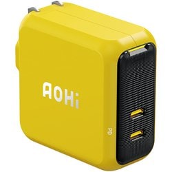 MAGCUBE PRO PD 急速充電器 100W USB-C×2 LEDディスプレイケーブル SET イエロー RE-JEMP100YL2