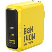 THE YOUTH PD 急速充電器 140W USB-A×1,USB-C×2 イエロー RE-JEYTP140YL1