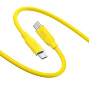 MAGLINE PREMIUM USB-C to C SILKY シリコンケーブル 1m 最大140W 急速充電 イエロー RE-JEPCa10S-YL