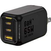 THE YOUTH PD-USB充電器 YOUTH 65W USB-A×1,USB-C×2 ブラック RE-JEYTP65BL1