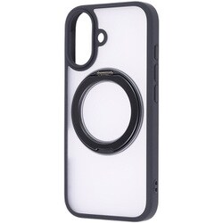 iPhone 17用 ハイブリッドケース シルキーマット マグネット充電対応 リング付き ブラック RT-P52BS11/B