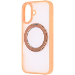 iPhone 17用 ハイブリッドケース シルキーマット マグネット充電対応 リング付き オレンジ RT-P52BS11/OR