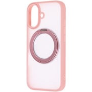 iPhone 17用 ハイブリッドケース シルキーマット マグネット充電対応 リング付き ピンク RT-P52BS11/P
