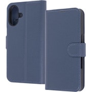 iPhone 17用 手帳型レザーケース シンプル マグネット ダークネイビー RT-P52ELC1/DN