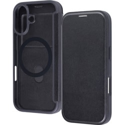 iPhone 17用 クリアフリップケース マグネット マグネット充電対応 ブラック RT-P52LCM/B