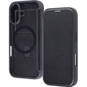 iPhone 17用 クリアフリップケース マグネット マグネット充電対応 ブラック RT-P52LCM/B