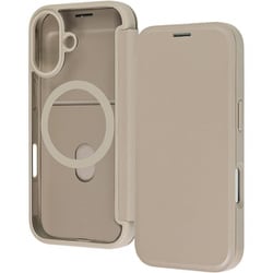 iPhone 17用 クリアフリップケース マグネット マグネット充電対応 ベージュ RT-P52LCM/BE